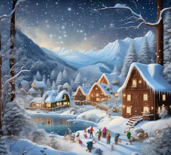 雪中童话，诗意冬日画卷,冬日童话，雪景如诗如画,雪景,诗意,第1张