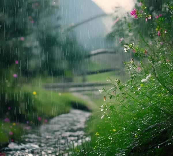 春雨润心——春日细雨图景,春雨绵绵，润物无声—春日雨景描写,画卷,心灵,第1张