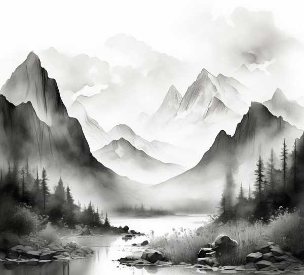 山韵墨魂,诗意山景的画卷描绘,画卷,心灵,第1张 山韵墨魂,诗意山景的画卷描绘,山之韵,墨之魂—形容山的句子里的自然画卷,画卷,心灵,第1张