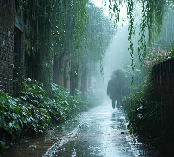 雨巷细雨，诗意漫步的画卷,雨巷漫步，细雨中的诗意画卷,诗意,画卷,心灵,第1张