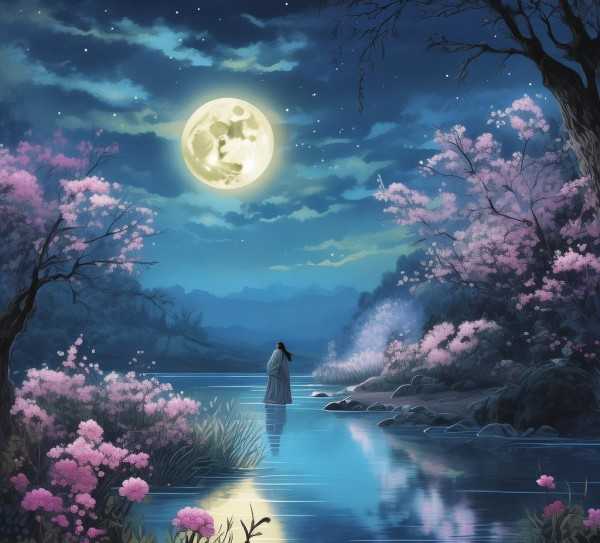 春江花月夜，古韵今声的诗意穿越,春江花月夜名句，穿越的诗意之美,魅力,诗意,画卷,第1张