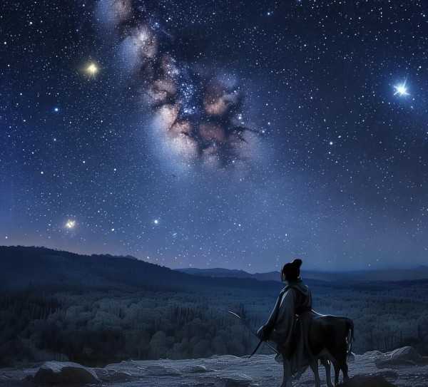 牵牛星下，古韵诗篇里的天文情感交织,迢迢牵牛星，古韵诗篇中的天文与情感交融,魅力,智慧,诗意,第1张