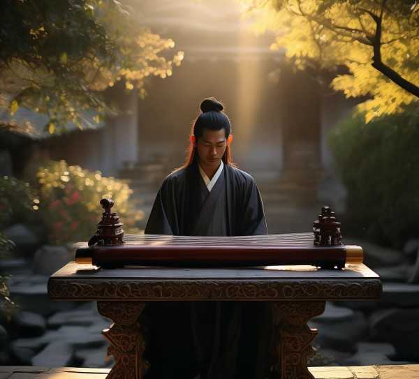 伯牙琴韵，千古绝唱的人生哲理,伯牙鼓琴，千古绝唱的琴韵与人生哲理,魅力,画卷,心灵,第1张