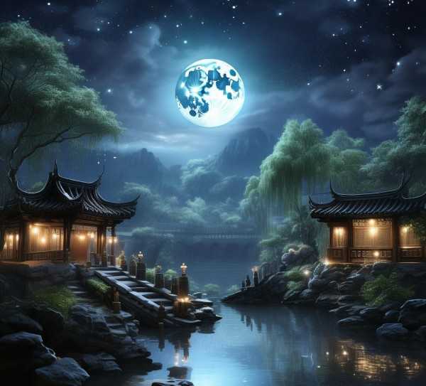 月华千古，风华绝唱——月亮名句品鉴,月华如练，千古风华—关于月亮的名句赏析,画卷,文化底蕴,第1张