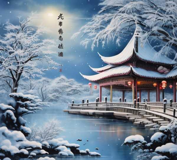岱笔下的冬日仙境，湖心亭看雪原文与译读,湖心亭看雪—岱笔下冬日仙境的原文与译读,诗意,雪景,第1张