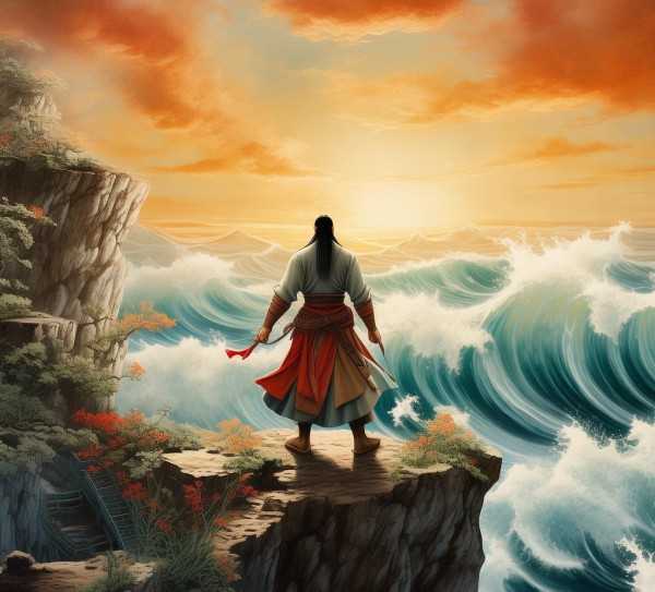 探幽观沧海，曹操豪迈情怀的原文与翻译赏析,探幽观沧海原文及翻译之美，领略曹操豪迈情怀,诗意,第1张