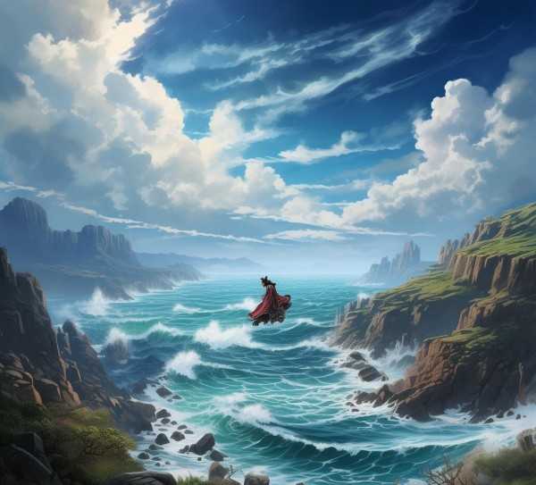 曹操观沧海中的豪情壮志与河山壮丽图景,观沧海原文，曹操诗意中的豪情壮志与壮阔河山,魅力,诗意,第1张